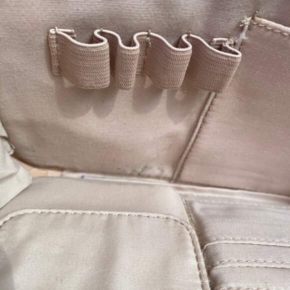 Liz Claiborne Black Tan Woven Wicker Straw Bag Shoulder Purse - Picture 15 of 15